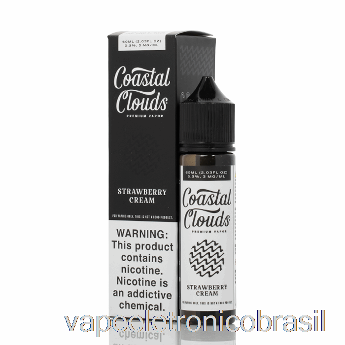 Vape Eletronico Creme De Morango - Nuvens Costeiras Co. - 60ml 6mg